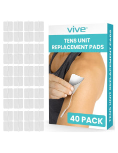 PADS DE ELECTRODO REEMPLAZO VIVE - 40 UNIDADES, 2MM, REUTILIZABLES