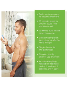 Estimulador Muscular Eléctrico TENS AccuRelief - Alivio Dolor Cuello y Espalda 2