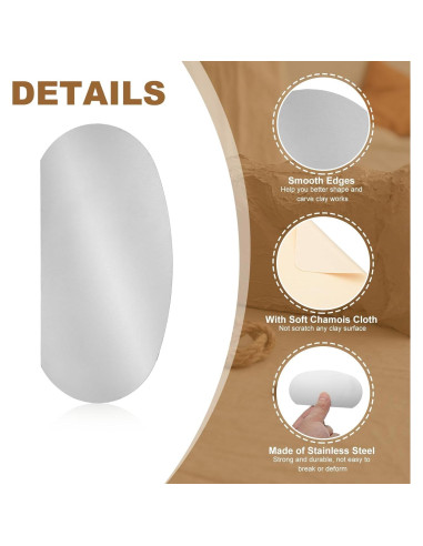 Kit de Herramientas de Cerámica YOKIVE 4 Piezas Acero Inoxidable