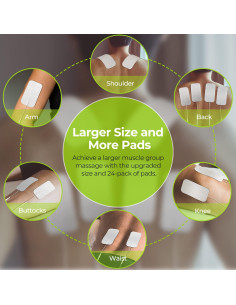 Almohadillas Electrodos TENS AUVON 5x10cm Paquete 24 Piezas 2