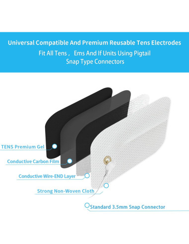 PADS de Reemplazo TENS MELEDE 40 Pcs Electrodos 3.5mm