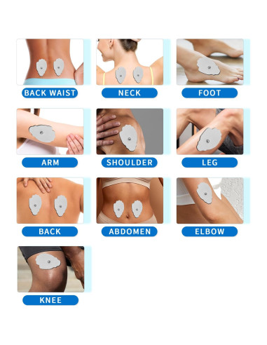 PADS de Reemplazo TENS MELEDE 40 Pcs Electrodos 3.5mm