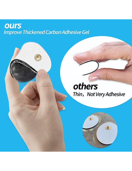 PADS de Reemplazo TENS MELEDE 40 Pcs Electrodos 3.5mm