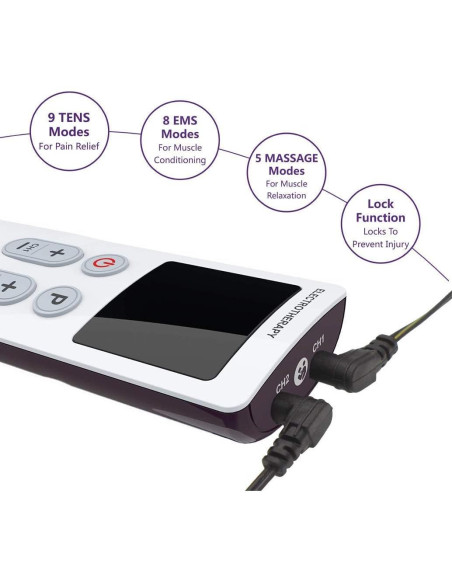 Masajeador de Pulso Ulaif TENS 22 Modos Portátil Alivio Dolor