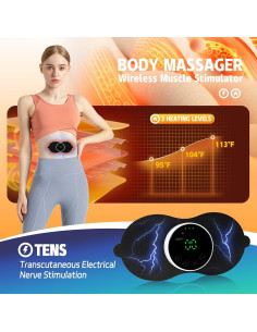 Unidad TENS Inalámbrica Rainsylvas con Calefacción y Control Remoto 2