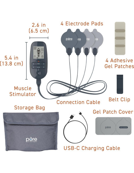 Estimulador Muscular TENS EMS Pure Enrichment PurePulse Trio