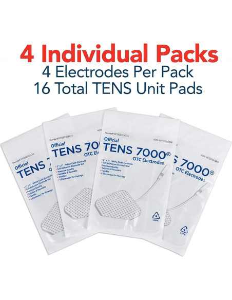 Almohadillas Electrodos TENS 7000 - Paquete de 16 Unidades