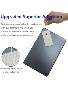 PADS Electrodos TENS VOVOU 10 Pcs 5x10 cm Reutilizables 2