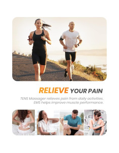 Estimulador Muscular TENS EMS AVCOO Portátil 30 Modos 12 Almohadillas 2