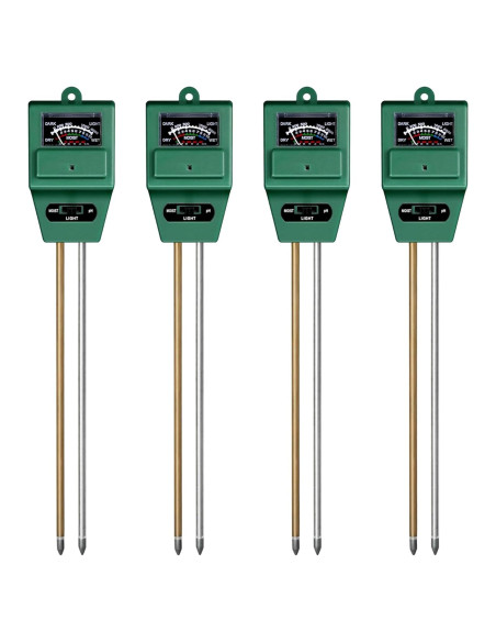 Kit de Medidores de Suelo 3-en-1 iPower - 4 Paquete