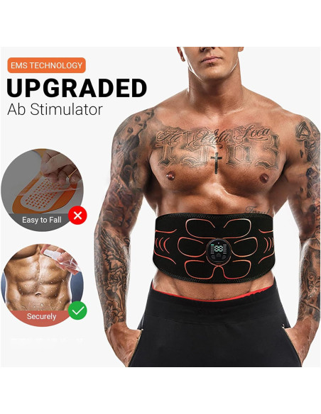 Estimulador de Abdominales Innocareer EMS 10 Modos 30 Niveles