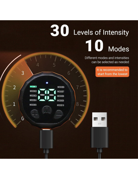 Estimulador de Abdominales Innocareer EMS 10 Modos 30 Niveles