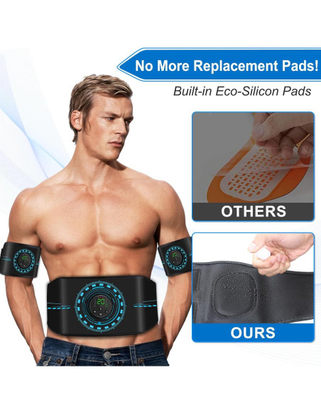 Estimulador Muscular KETAN para Abdomen y Extremidades - Paquete de 3