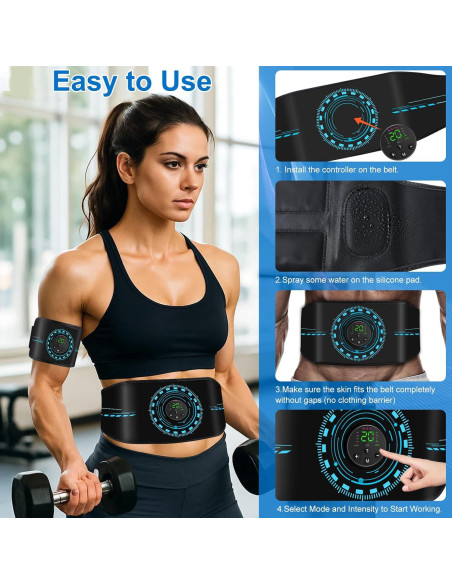 Estimulador Muscular KETAN para Abdomen y Extremidades - Paquete de 3