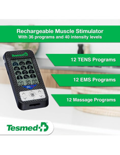 Electroestimulador TENS EMS Tesmed Trio 6.5 - 36 Programas 2