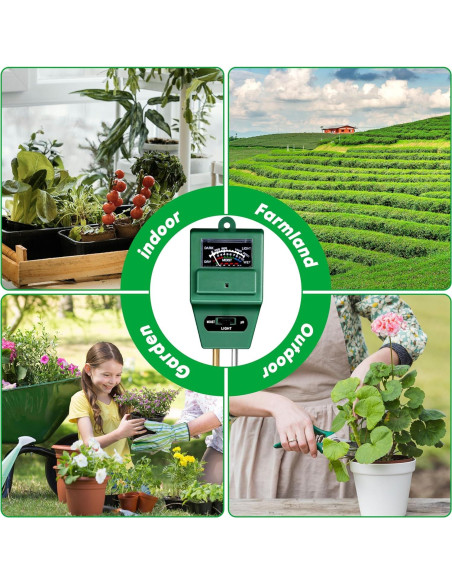 Kit de Medidores de Suelo 3-en-1 iPower - 4 Paquete