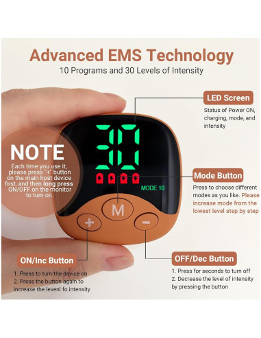 Masajeador de pies EMS portátil 2025 - Estimulador eléctrico
