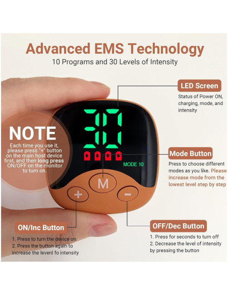 Masajeador de pies EMS portátil 2025 - Estimulador eléctrico