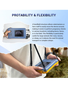 Escáner Ultrasónico Veterinario Portátil Mibest 5.8" LCD 2