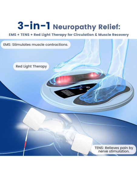 Masajeador de Pies EMS Y.C-Toget con Luz Roja y TENS