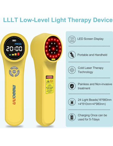 Dispositivo de Terapia Láser Frío MBBQNN para Mascotas 660nm 810nm 980nm