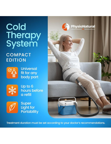 Máquina de Terapia Fría PhysioNatural Compacta 5.7L Alivio Dolor