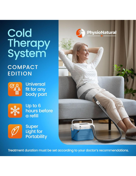 Máquina de Terapia Fría PhysioNatural Compacta 5.7L Alivio Dolor