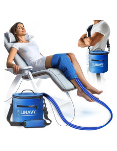 Máquina de Terapia Fría BilinavyNew para Rodilla, Portátil, Azul