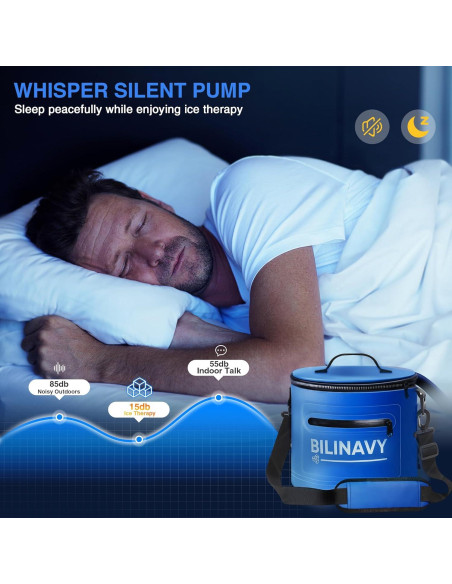 Máquina de Terapia Fría BilinavyNew para Rodilla, Portátil, Azul