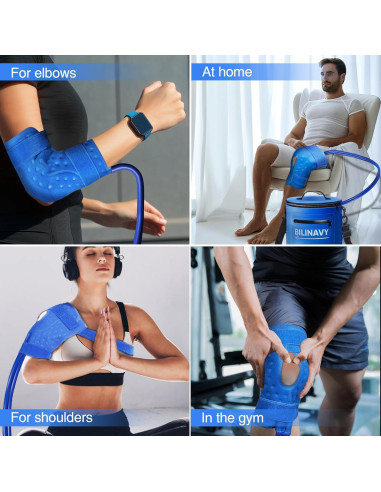 Máquina de Terapia Fría BilinavyNew para Rodilla, Portátil, Azul