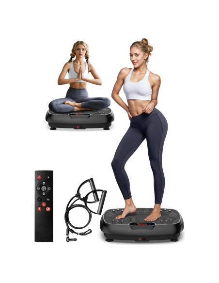 Plataforma Vibrante STYNGT 220W, 100 Velocidades, Drenaje Linfático