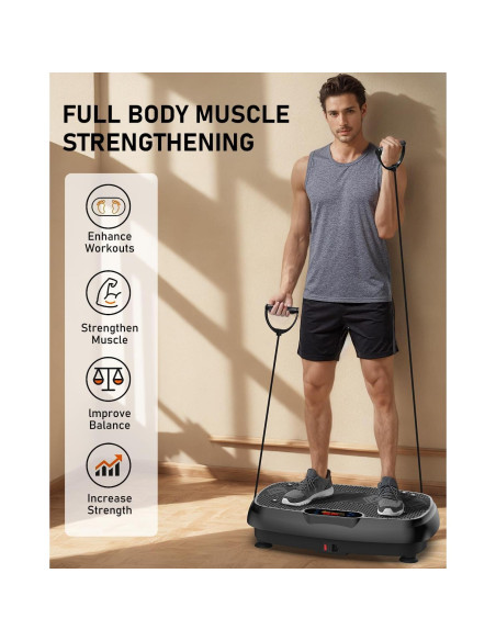 Plataforma Vibrante STYNGT 220W, 100 Velocidades, Drenaje Linfático