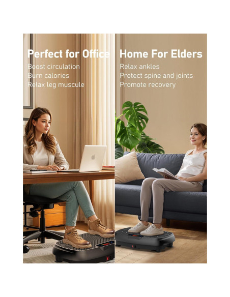 Plataforma Vibrante STYNGT 220W, 100 Velocidades, Drenaje Linfático