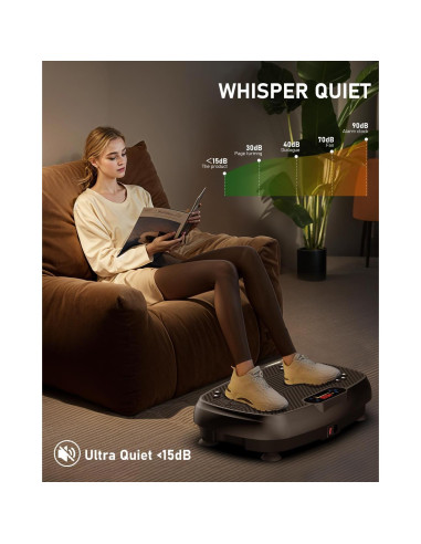 Plataforma Vibrante STYNGT 220W, 100 Velocidades, Drenaje Linfático