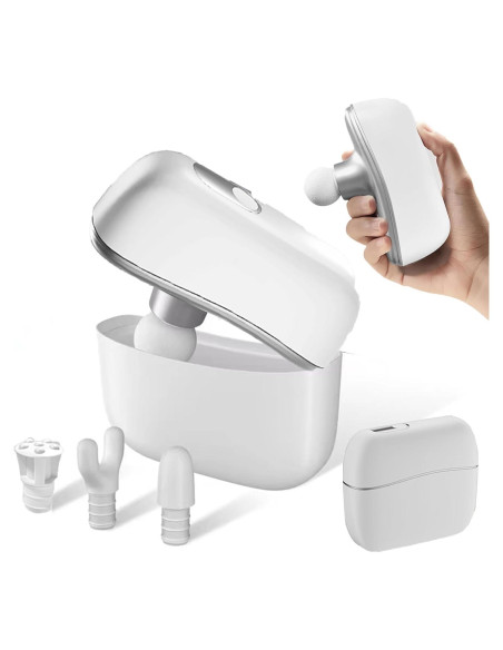 Pistola de Masaje Mini Condgood - Portátil, 10 Velocidades, 4 Cabezas