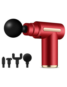 Pistola de Masaje Portátil Zeera Lumina Rojo 6 Velocidades