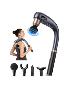 Pistola de Masaje Coloreal W1 con Mango Ergonómico y 4 Cabezas