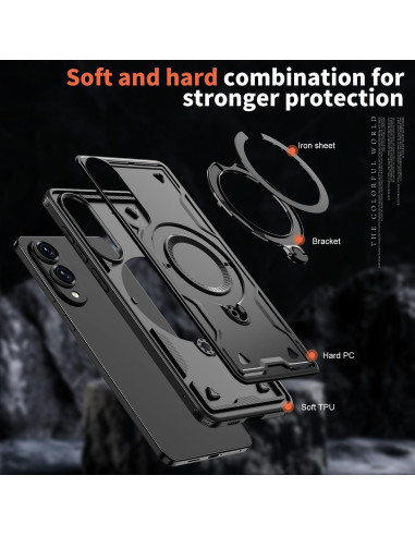 Funda Magnética COTDINFOR para Samsung Galaxy S25 Edge Negra