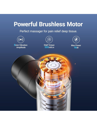 Pistola de Masaje MERACH M022 Mini 8mm 5 Cabezas Portátil