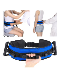 Cinturón de marcha Jacobable para ancianos, 7 asas, azul