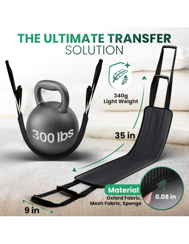 Cinturón de Transferencia Acolchado VIVACE 136kg para Ancianos