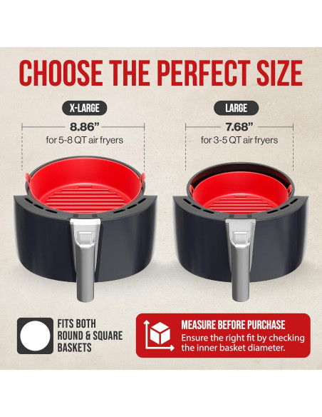 Forro de Silicona WAVELU para Freidora de Aire 3-5QT