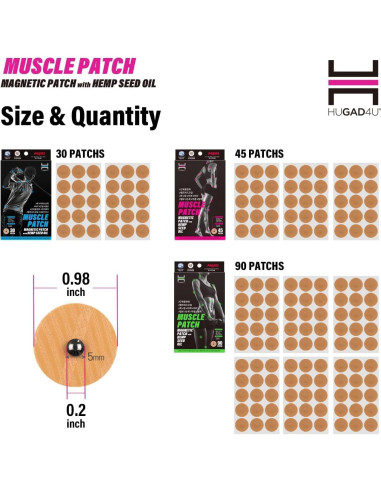 Parche Magnético Muscular Healthanapa 45 Parches 1300 Gauss