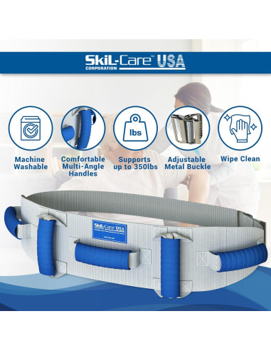 Cinturón de marcha Skil-Care 252220 con asas Multi-Grip 158kg