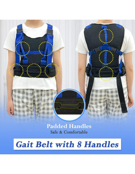 Cinturón de marcha KAVIL para ancianos con 8 asas - Terapia física