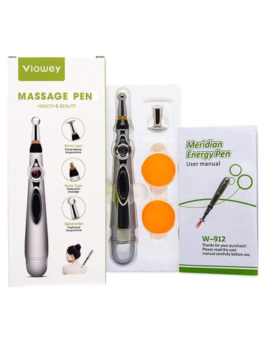 Bolígrafo de Acupuntura Electrónica MQFORU 3 en 1 Alivio Dolor