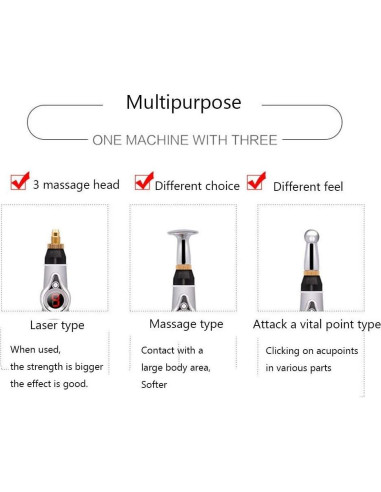 Bolígrafo de Acupuntura Electrónica MQFORU 3 en 1 Alivio Dolor