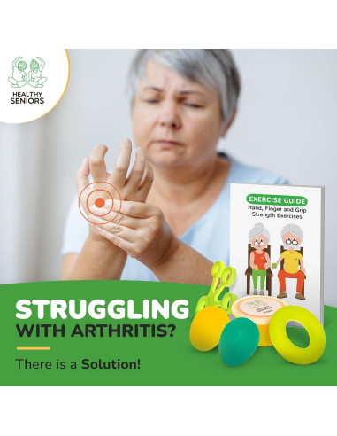 Kit de Terapia de Mano Personas Mayores Saludables - Fortalecedores y Masillas