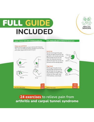 Kit de Terapia de Mano Personas Mayores Saludables - Fortalecedores y Masillas