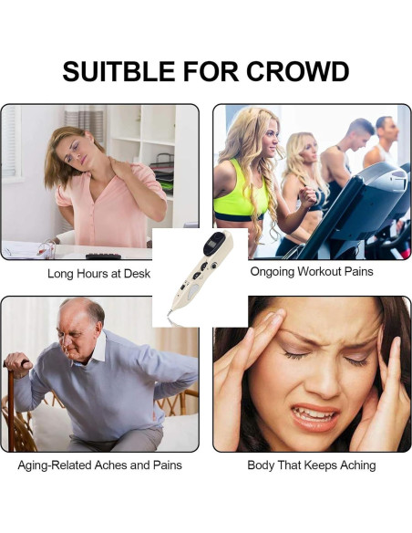 Bolígrafo de Acupuntura Electrónica GGFSSQ Recargable 3 Cabezas